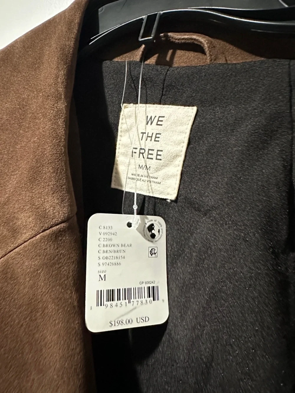 We The Free Chocolate Brown Suede Blazer Jacket - Picture 2 of 4